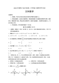 2020泸县二中高三下学期第四次学月考试数学（文）试题含答案