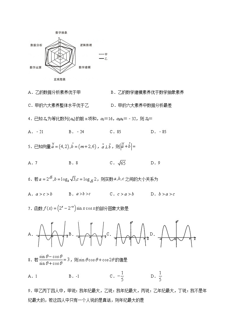 2020宜宾叙州区一中校高三下学期第四学月考试数学（文）试题含答案02