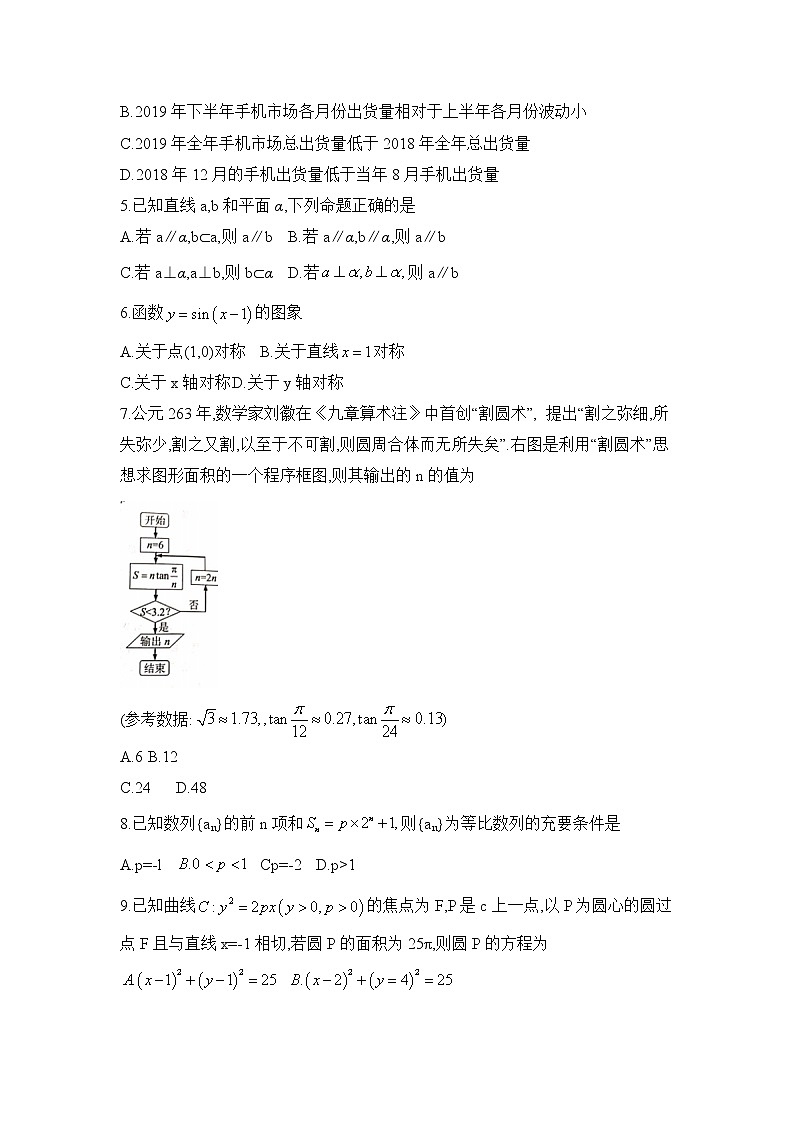 2020绵阳高中高三高考适应性考试（四诊）数学（理）试题含答案02