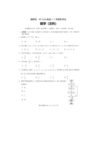 2020湘潭县一中高三5月模拟考数学（文）试题扫描版含解析