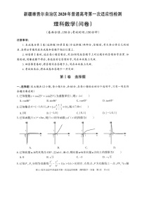 2020维吾尔自治区高三普通高考第一次适应性检测数学（理）试题扫描版含答案