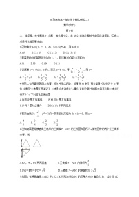 2020驻马店高三线上模拟测试（二）数学（文）含答案