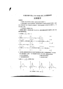 2020三（许昌、济源、平顶山）高三下学期第二次联考数学（文）试题扫描版缺答案