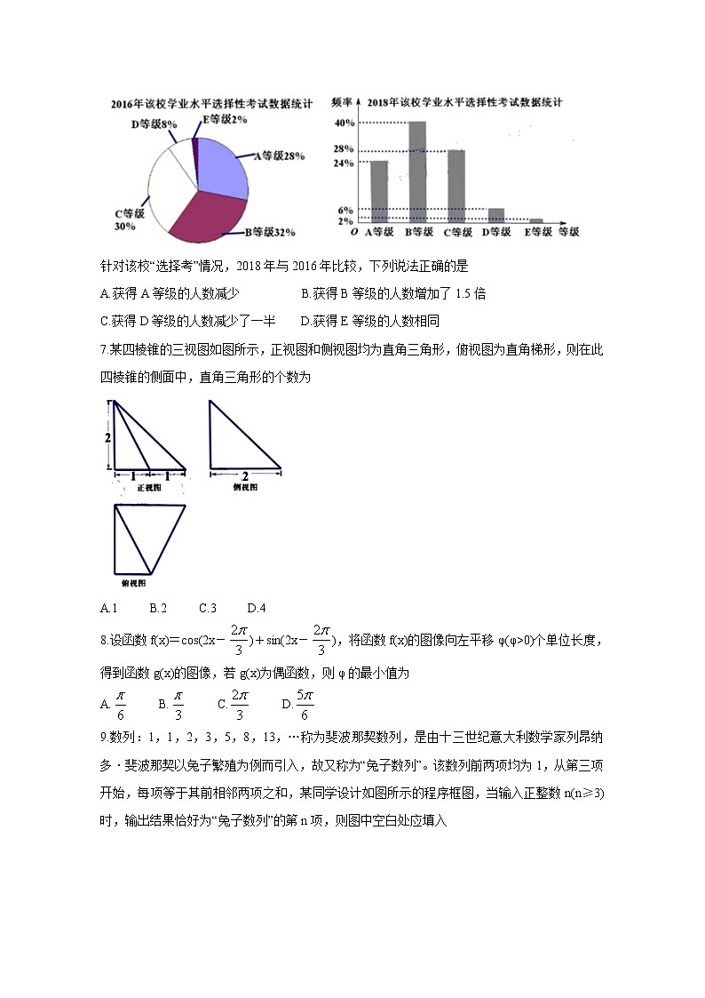 2020内江高三3月网络自测试题数学（文）含答案02