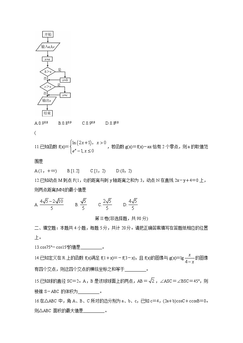 2020长治高三（3月在线）综合测试数学（文）含答案第3页