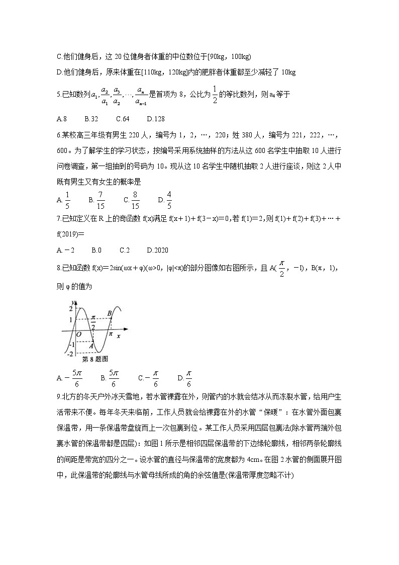 2020永州高三上学期第二次模拟考试数学（理）含答案第2页