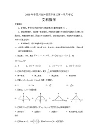 2020泸县四中高三下学期第一次在线月考数学（文）试题含答案