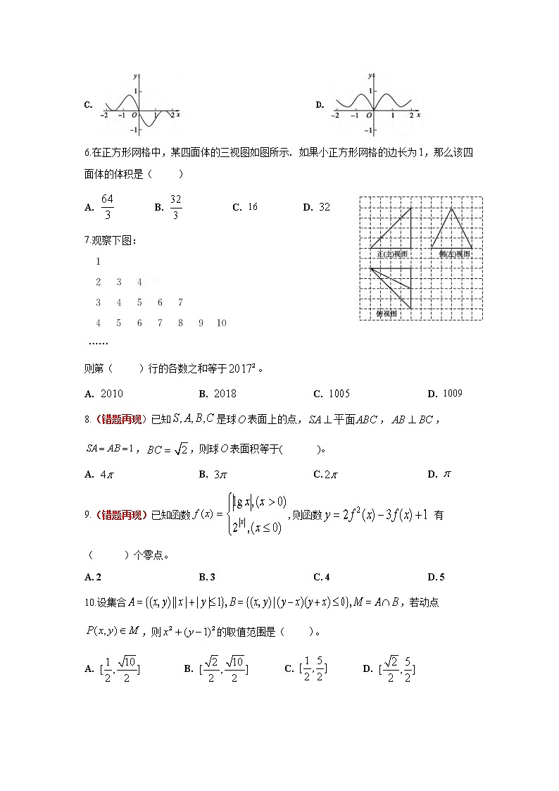 2020赣州石城中学高三下学期第二次（线上）考试数学（文）试题含解析第2页