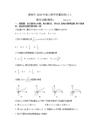 2020渭南高三上学期期末（Ⅰ）数学（理）试题含答案