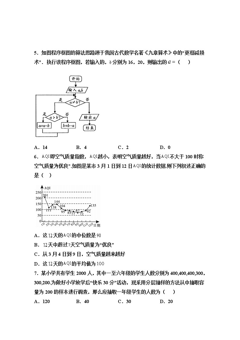 2021白城镇赉一中高二下学期第一次月考数学（理）试卷含答案第2页