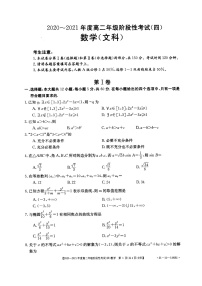 2021河南省名校联盟高二上学期12月联合考试数学（文）试题扫描版含答案