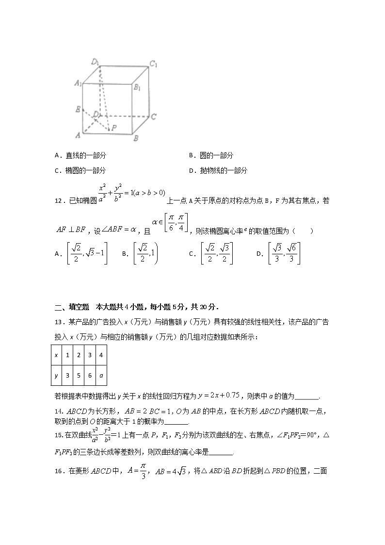 2021六安舒城中学高二上学期期末考试数学（理）试题含答案第3页
