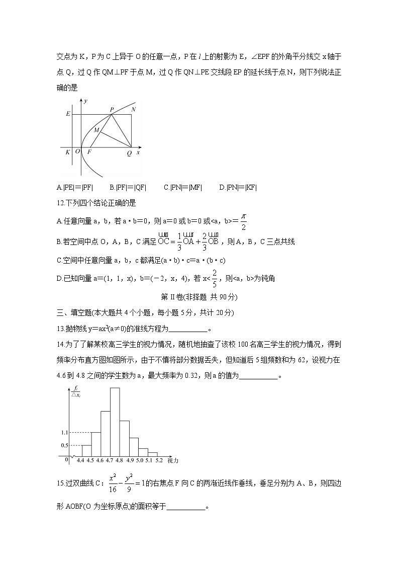 2021沧州运东七县高二上学期联考试题数学含答案03