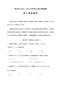 2021西昌高二上学期期中考试数学（理）试题含答案