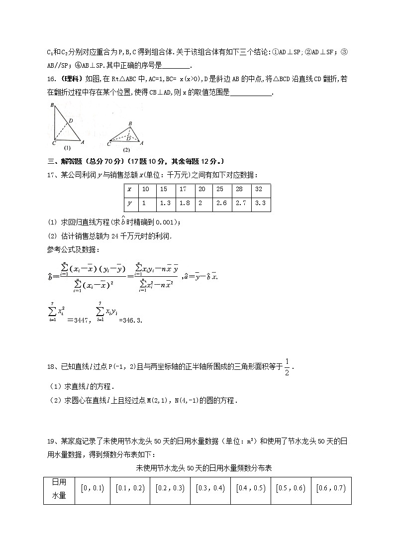 2021四川省新津中学高二10月月考数学试题（文理通用）含答案第3页