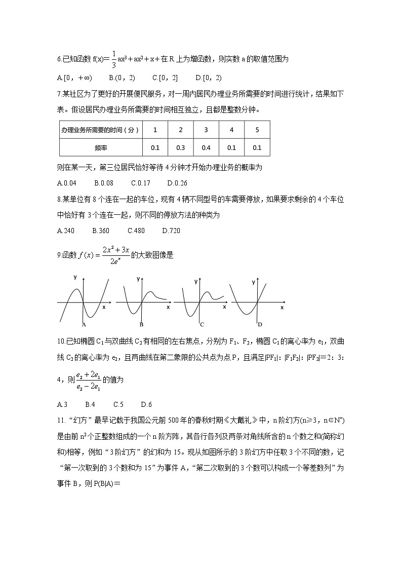 2020湖北省鄂东南教改联盟学校高二下学期期中联考试题数学含答案02