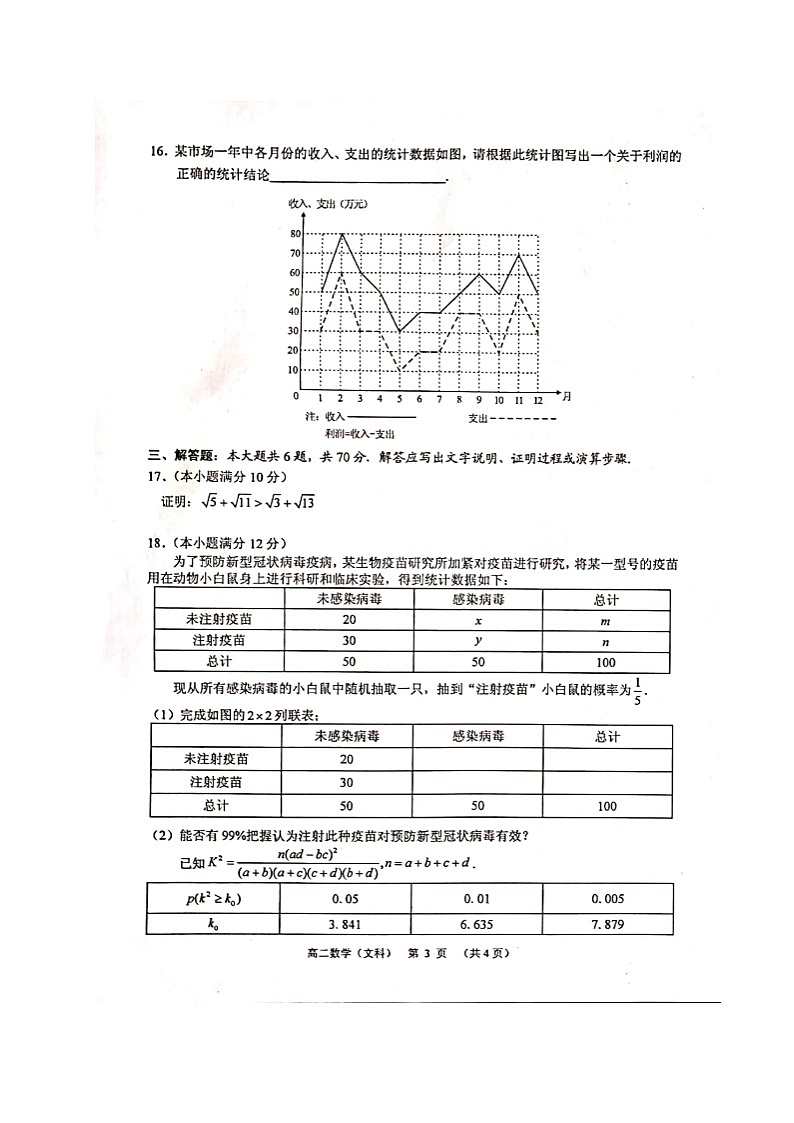 2020钦州高二下学期期末数学（文）试题扫描版含答案03