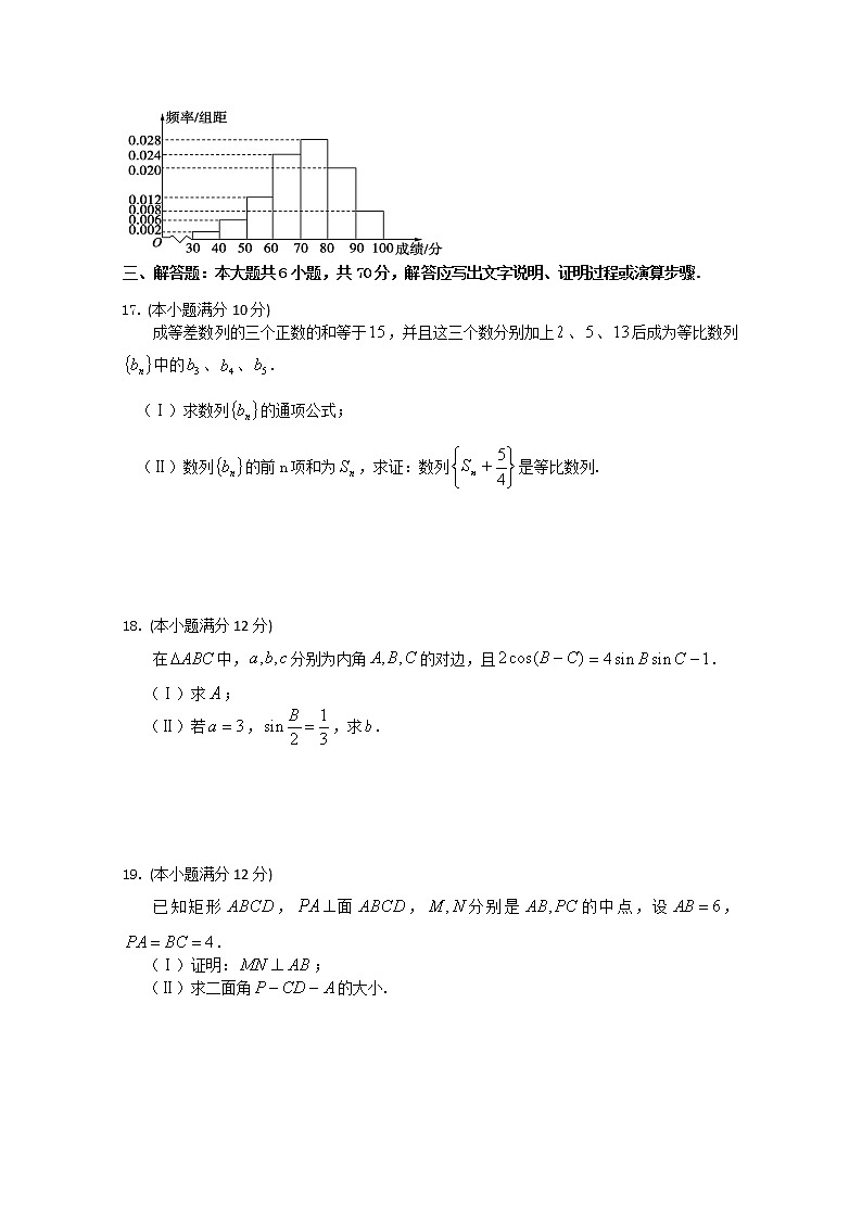 2020普洱景东彝族自治县一中高二下学期期中考数学（理）试题含答案第3页
