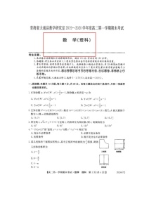 2020西宁大通回族土族自治县高二上学期期末考试数学（理）试题扫描版缺答案