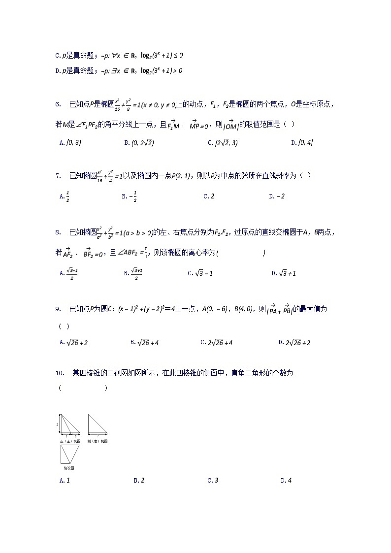 2020运城景胜中学高二12月月考数学（文）试题含答案第2页