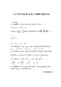 2020仁寿县文宫中学高一6月月考（期中）数学（理）试题扫描版含答案