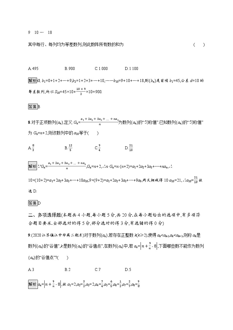 高中数学选择性必修二 第四章测评-练习第3页