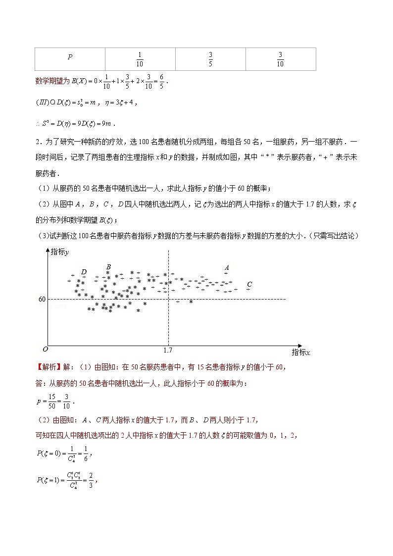 (新高考)高考数学三轮冲刺解答题核心考点练第7讲《分布列与数学期望》（解析版）第2页