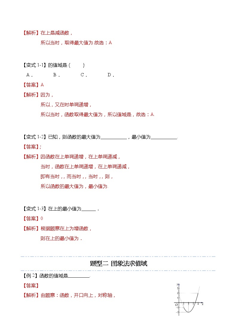 函数专题：函数值域的6种常用求法-【题型分类归纳】2022-2023学年高一数学上学期同步讲与练(人教A版2019必修第一册)03