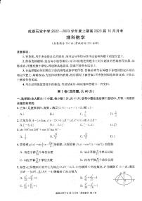 四川省成都石室中学2022-2023学年高三数学（理）上学期10月月考试题（PDF版附解析）