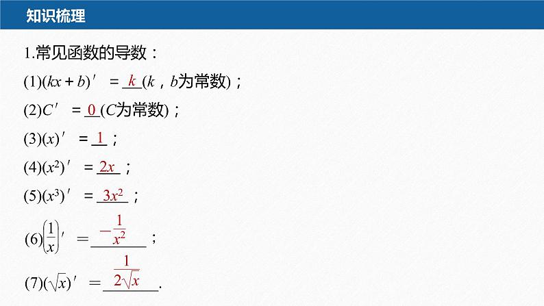 【最新版】新教材苏教版高中数学选择性必修一5.2.1 基本初等函数的导数【同步课件】第8页