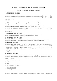 上海高二上学期期中【常考60题考点专练】（空间向量与立体几何、数列）-2022-2023学年高二数学上学期期中期末考点大串讲（沪教版2020必修第三册+选修一）