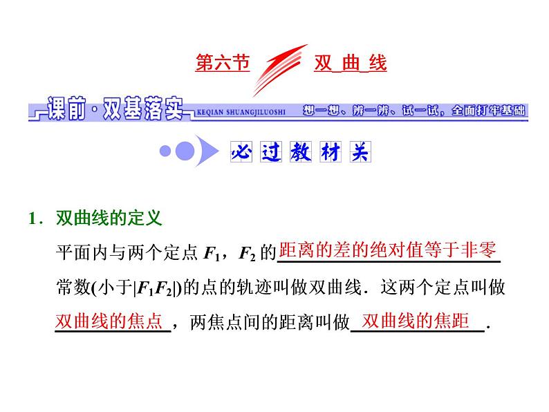 高考数学(文数)一轮复习课件 第八章 解析几何 第六节 双曲线(含详解)01