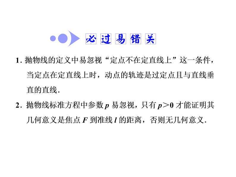 高考数学(文数)一轮复习课件 第八章 解析几何 第七节 抛物线(含详解)第8页