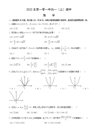 2022.11北京101高一上期中数学试卷及参考答案