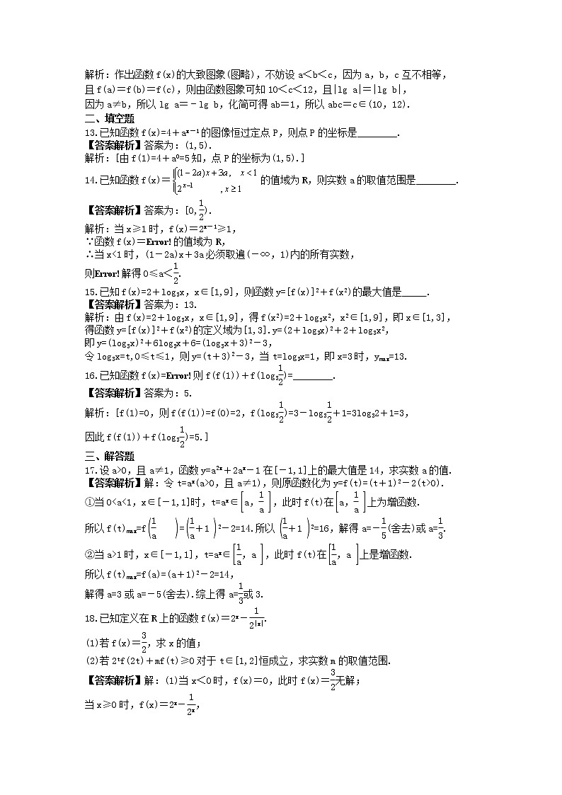 2023年高考数学一轮复习《指数函数与对数函数》精选练习(教师版)第3页