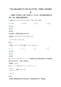 2021【KS5U解析】宁夏六盘山高级中学高三上学期期中考试数学（理）试卷含解析