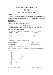 2023届陕西省渭南市大荔县高三上学期一模数学卷及答案（文字版）