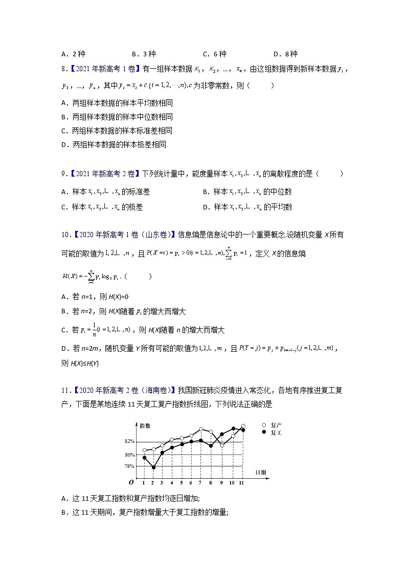 【三年高考真题】最新三年数学高考真题分项汇编——专题08《计数原理及概率与统计》（ 2023新高考地区专用）02