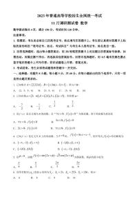 2022-2023学年重庆市高三上学期11月期中调研测试 数学 PDF版