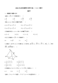 北京市首都师范大学附属中学2022-2023学年高二上学期期中考试数学试题（含答案）