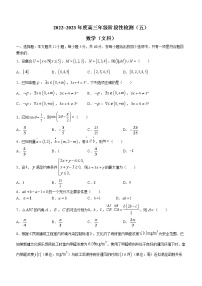 河南省创新发展联盟2022-2023学年高三上学期阶段性考试（五）数学（文）试题(含答案)