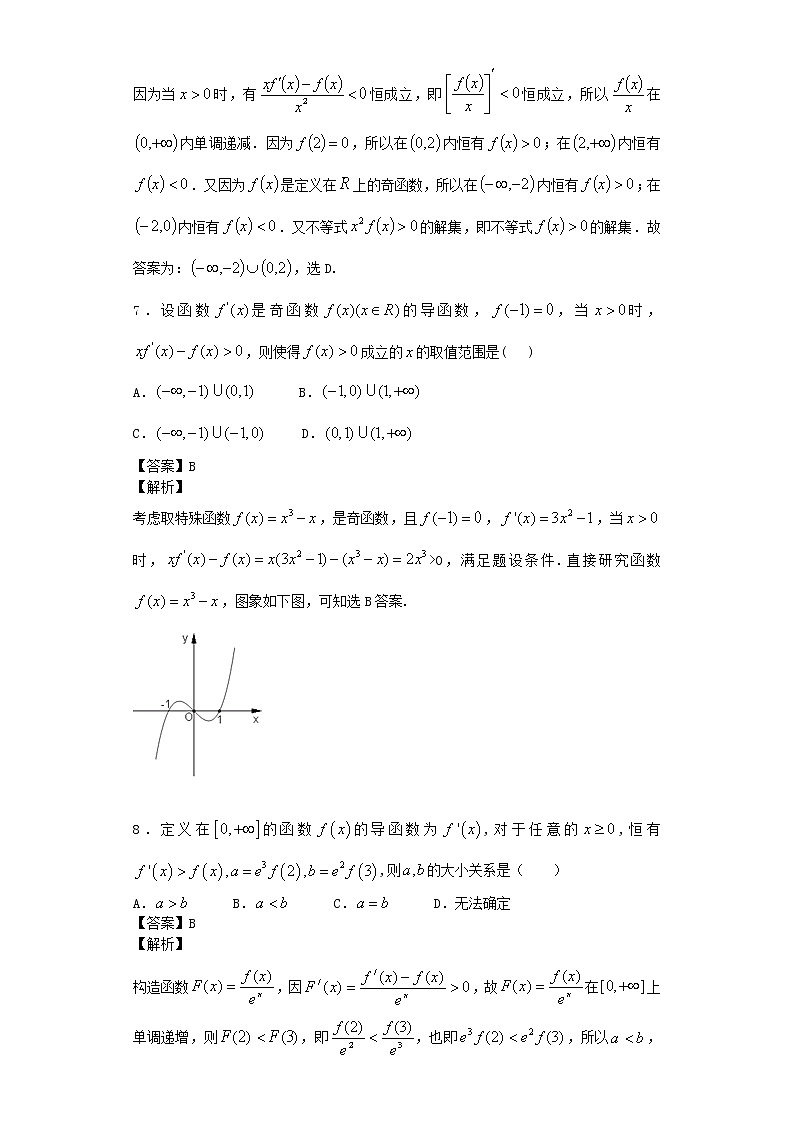 高考第06讲导数构造辅导助函数问题选择填空题专练第3页