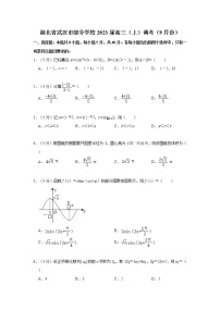湖北省武汉市部分学校2023届高三（上）调考（9月份）