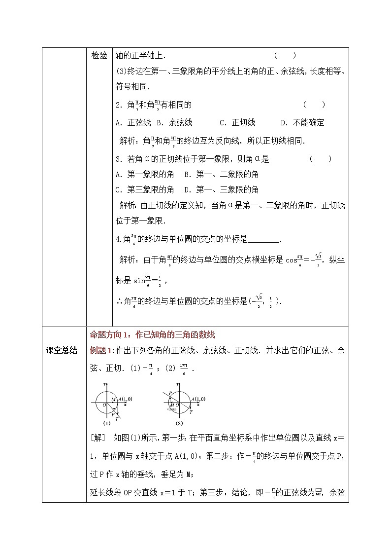 7.2.2《单位圆与三角函数线》课件PPT+教案03