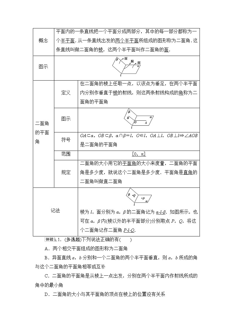 人教B版高中数学必修第四册第11章11.4.2平面与平面垂直课件+学案+练习含答案02