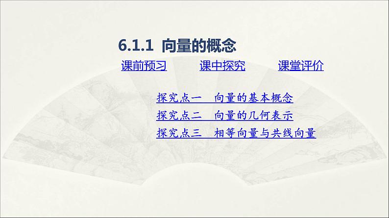 人教A版 (2019) 高中数学  必修 第二册  6.1.1 向量的概念 课件第1页