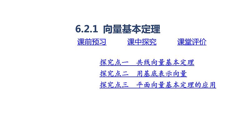 人教 B 版 (2019)  高中数学 必修 第二册  6.2.1 向量基本定理 课件第1页