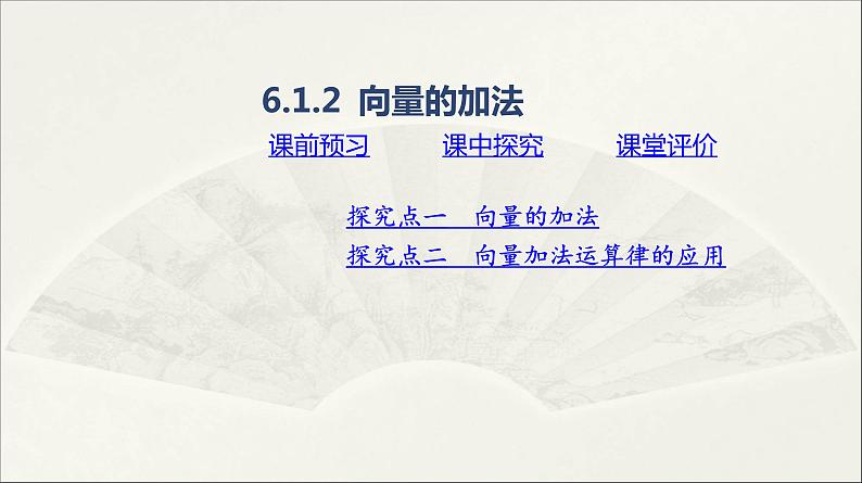 人教B版 (2019) 高中数学 必修 第二册 6.1.2 向量的加法课件01