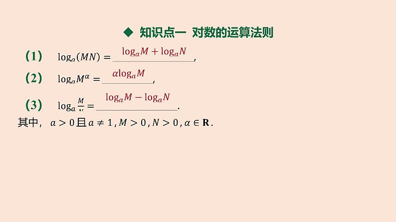 人教B版 (2019) 高中数学 必修 第二册 4.2.2 对数运算法则课件03