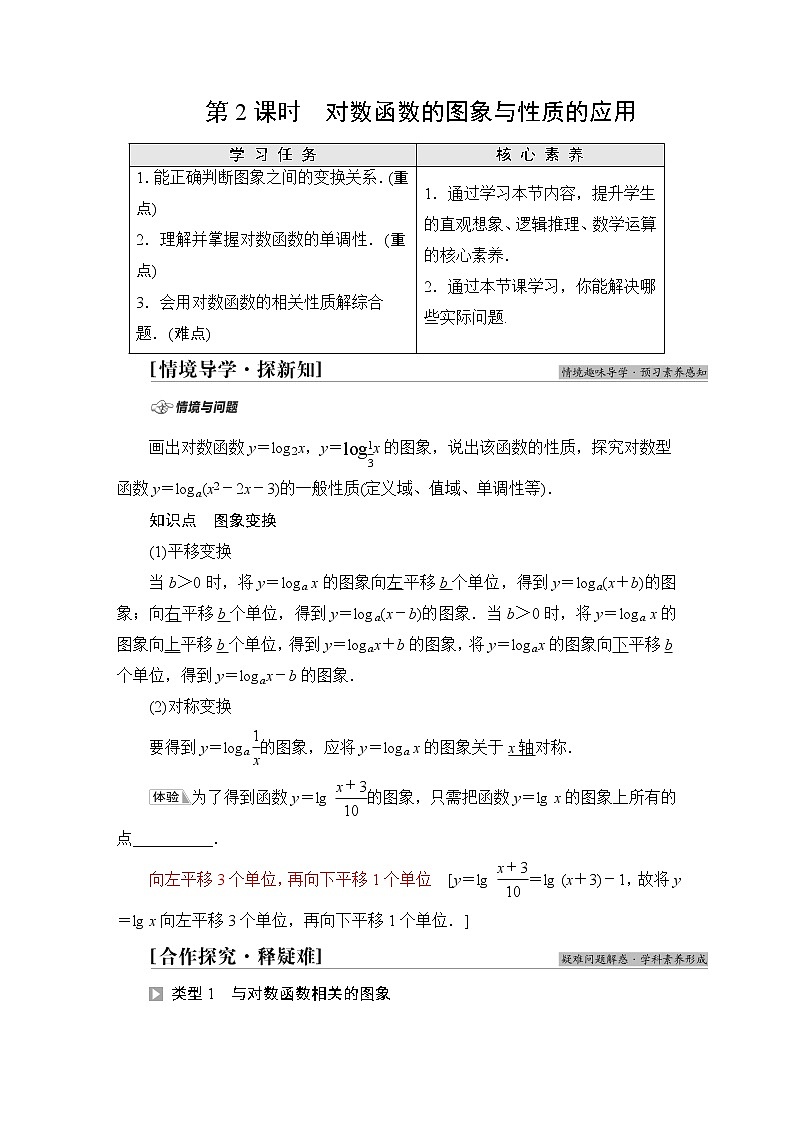苏教版高中数学必修第一册第6章6.3第2课时对数函数的图象与性质的应用课件+学案+练习含答案01
